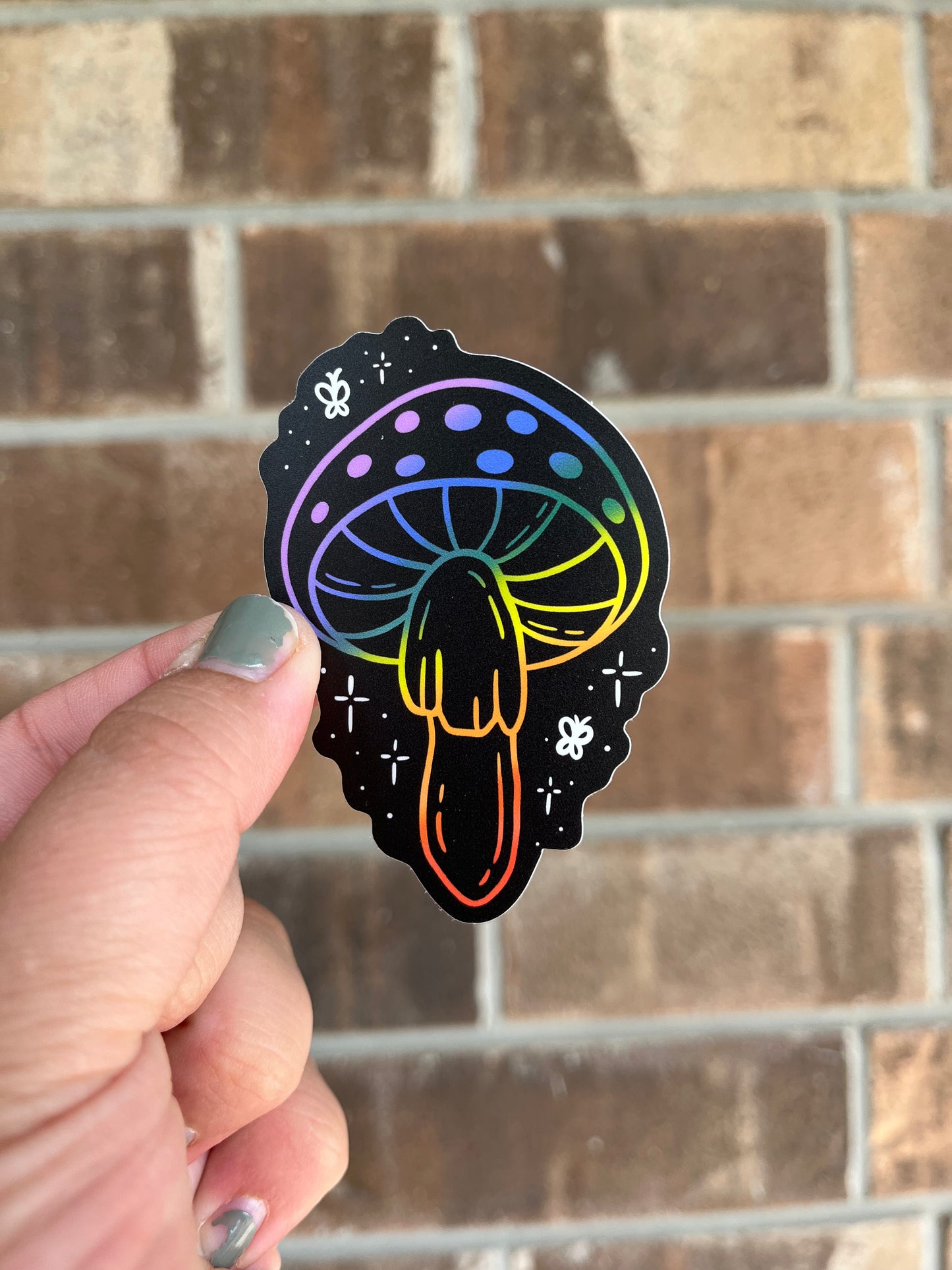 Rainbow Mushroom Sticker