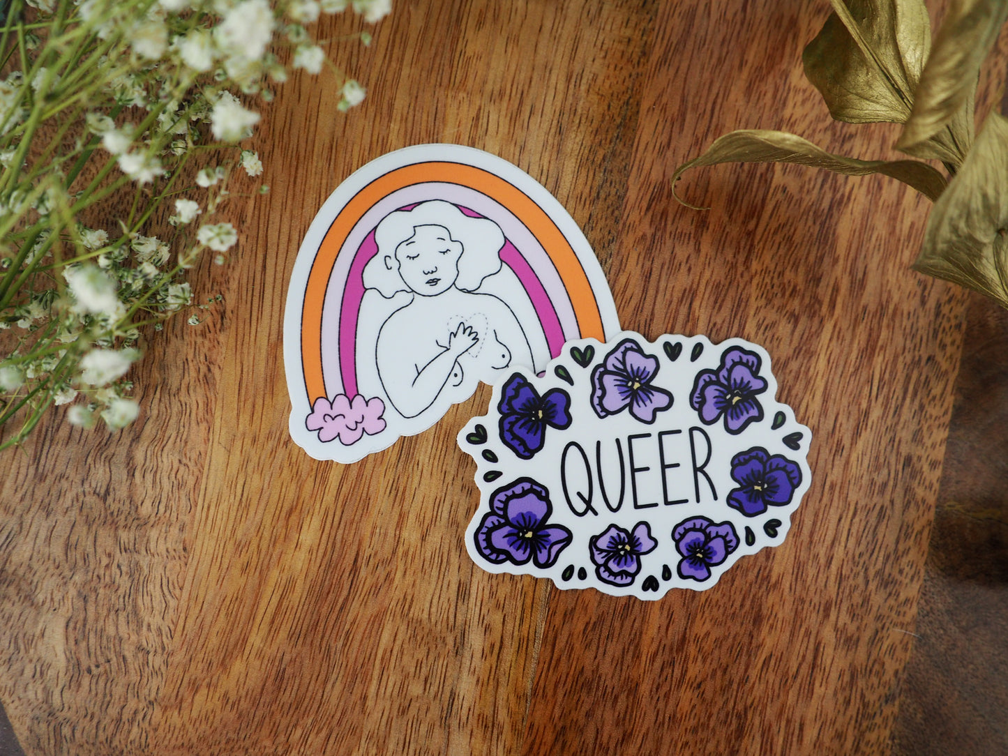 Sapphic Rainbow Lesbian Flag Sticker