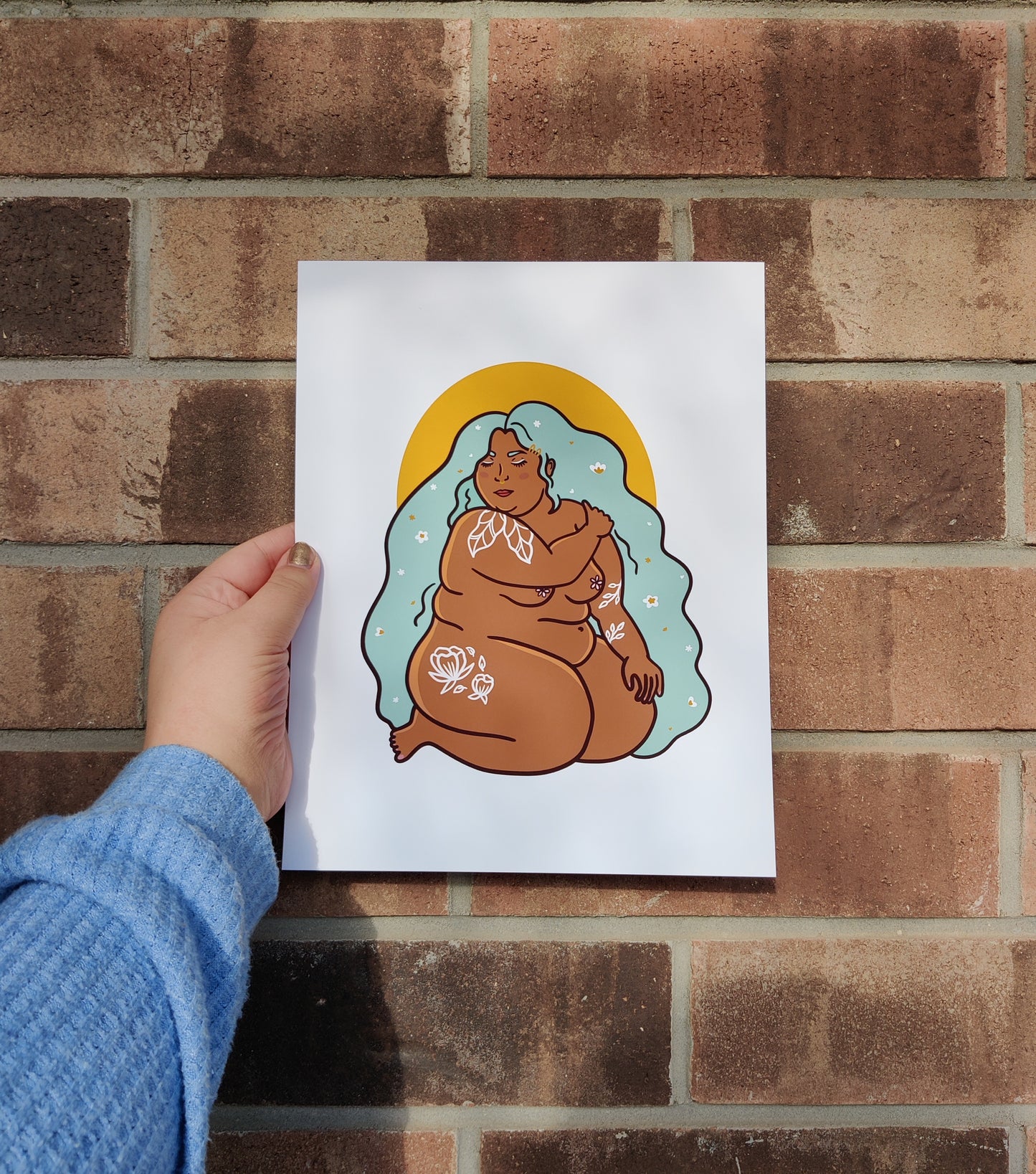 Sunbathing Goddess Print