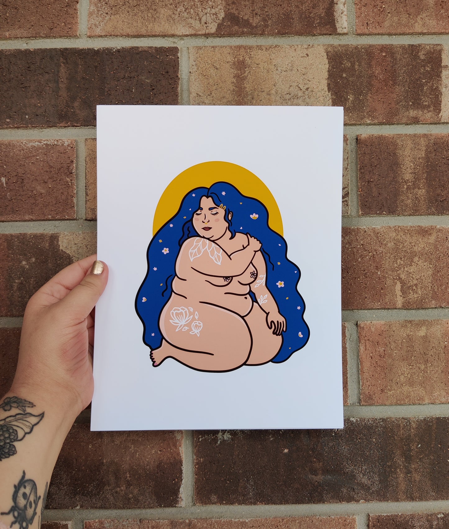 Sunbathing Goddess Print
