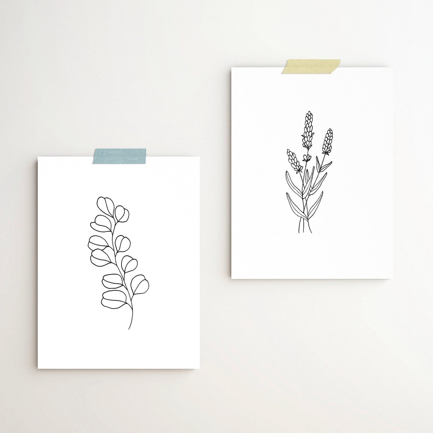 Lavender and Eucalyptus Print Set (2)