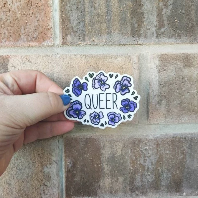 Queer Pansy/Violet Sticker