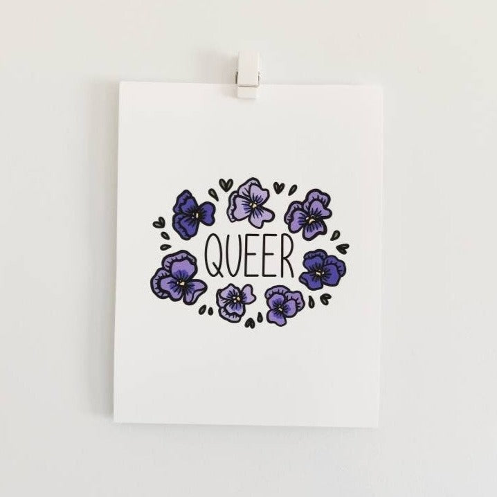 Queer Pansy/Violet Print