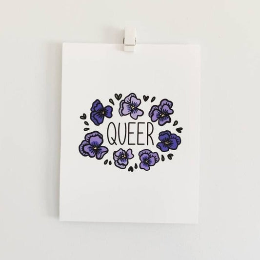 Queer Pansy/Violet Print