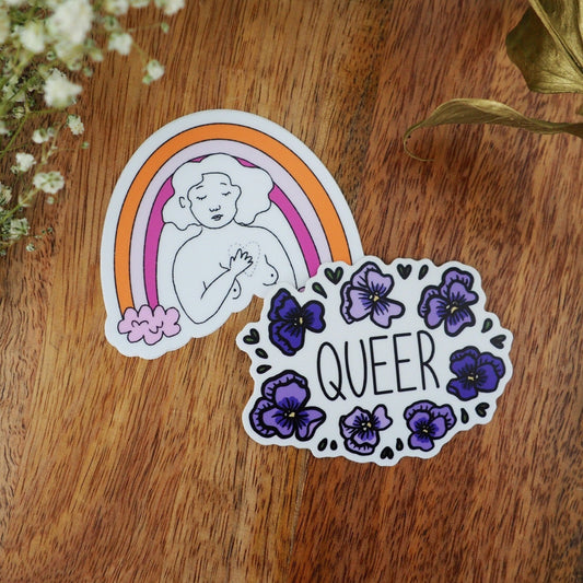 Queer Pansy/Violet Sticker