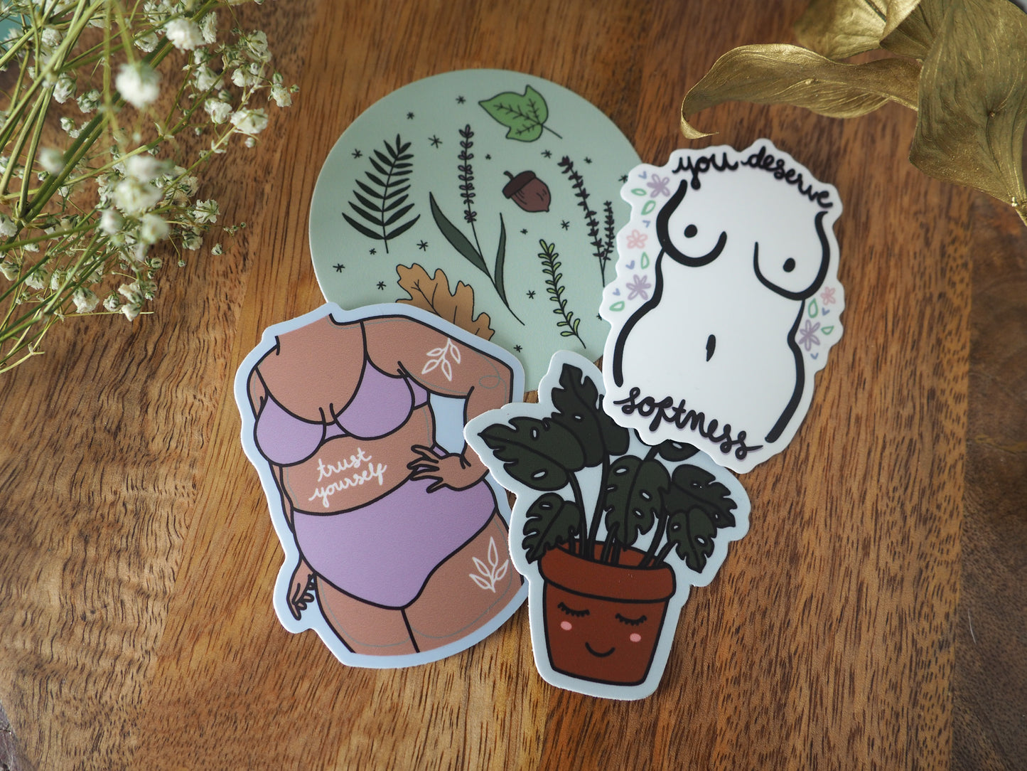 Happy Monstera Plant Sticker