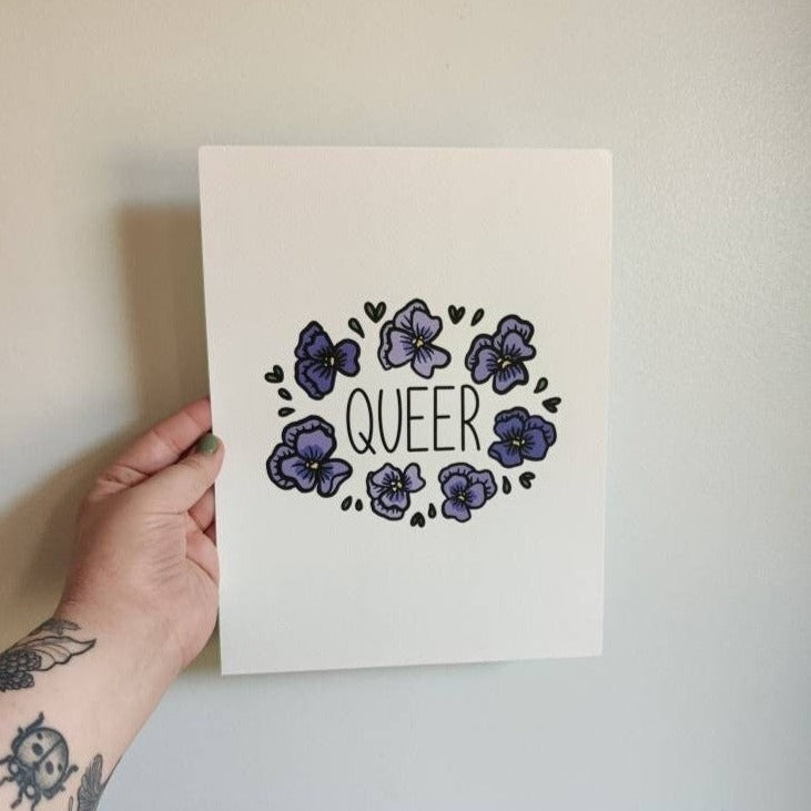 Queer Pansy/Violet Print